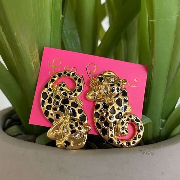 Lilly Pulitzer Jewelry - Lilly Pulitzer Leopard Earrings